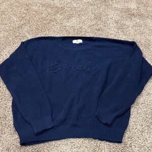 Betsey’s Boutique Shop Women’s Large NWOT Navy Beachy Sweater
